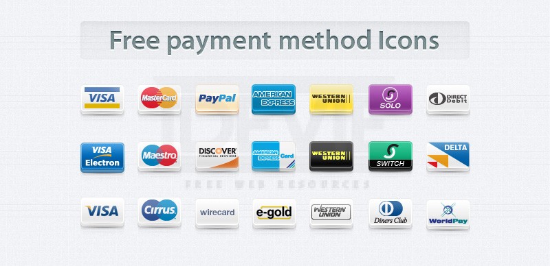 Payment Method Icons Set Vol 1