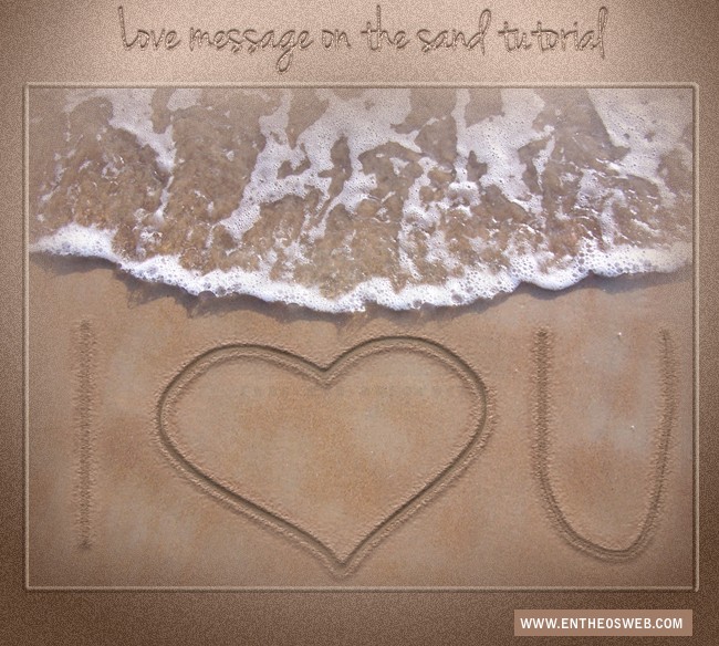 Create A Love Message On The Sand Photoshop Tutorial