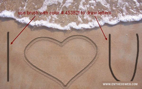 Create A Love Message On The Sand