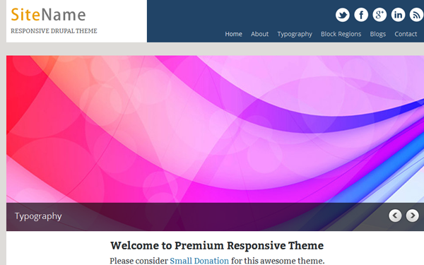 premium responsive website layout design purple banners