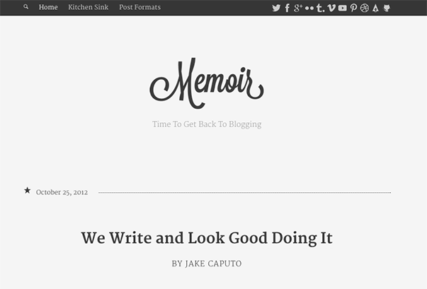Memoir WordPress Theme
