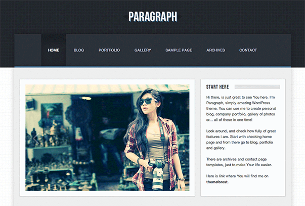 Paragraph WordPress Theme