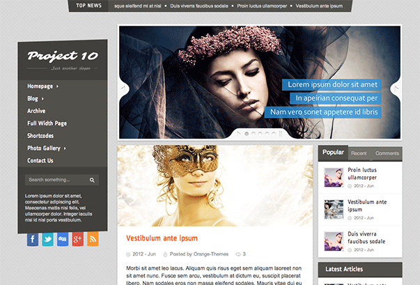 Project-10 WordPress Theme