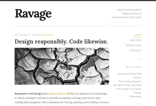 Ravage WordPress Theme