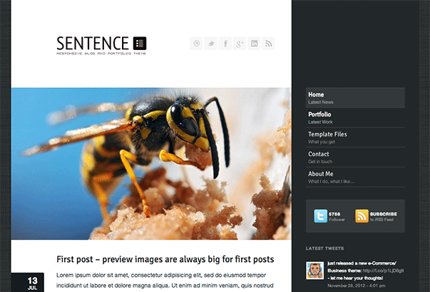 Sentence WordPress Theme