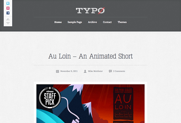 Typo WordPress Theme