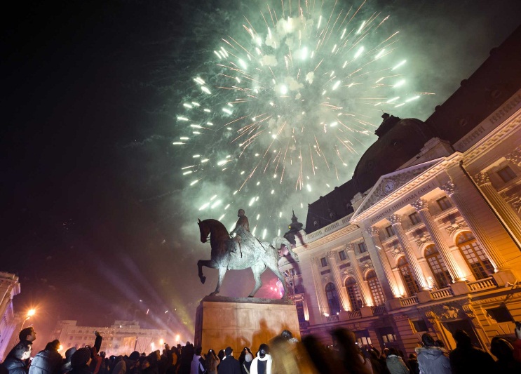 bucharest new year fireworks 2013