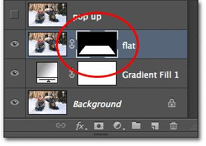 The layer mask thumbnail in the Layers panel. Image © 2012 Photoshop Essentials.com.