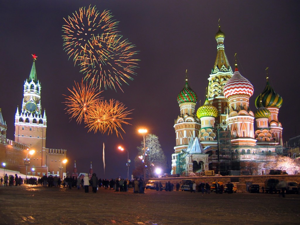 moscow new year fireworks 2013