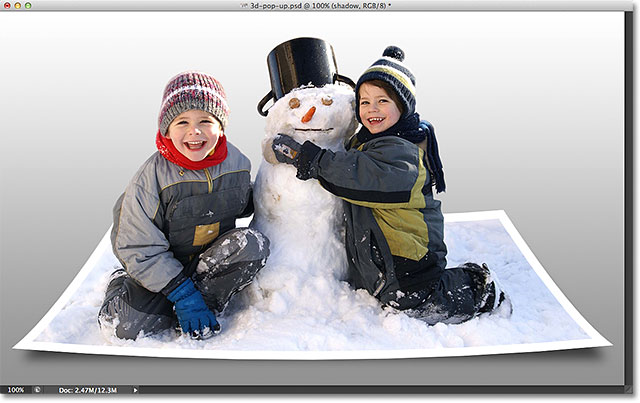 A 3D pop up effect created with Photoshop CS6. Image licensed from Fotolia by Photoshop Essentials.com.