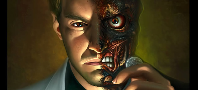 Two-Faced Digital Painting - Best Photoshop Tutorials from 2012