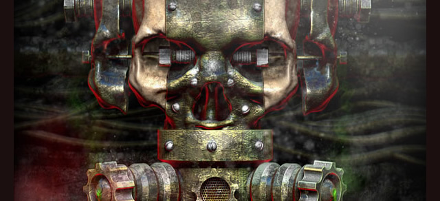 Rusty Metallic Textured Skull Using 3D Renders - Best Photoshop Tutorials from 2012