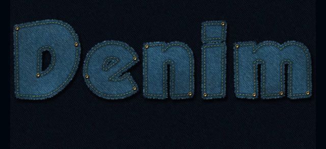 Stitched Denim Text Effect - Best Photoshop Tutorials from 2012