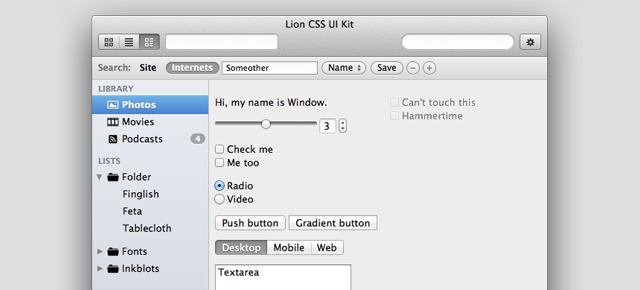 Lion CSS UI Kit