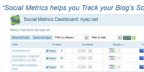 WordPress Plugin - Social Metrics