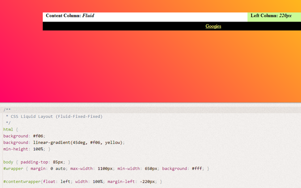 dabblet columns css howto layout design