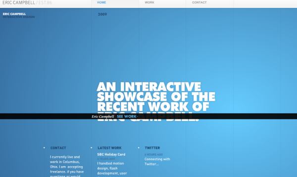 2. blue based web design