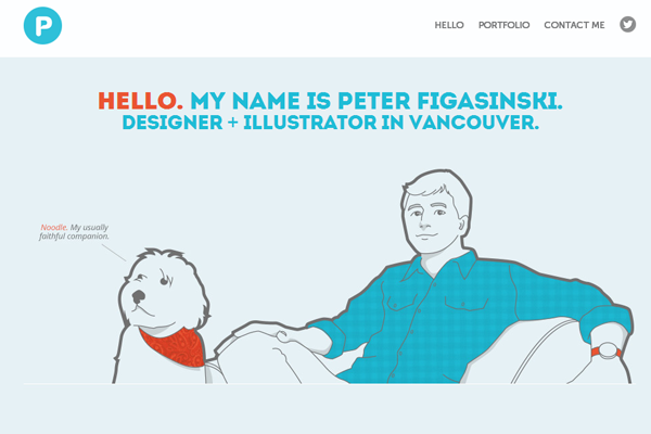 illustrator graphics website portfolio interface