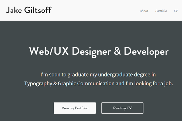 web ui ux designer portfolio flat website