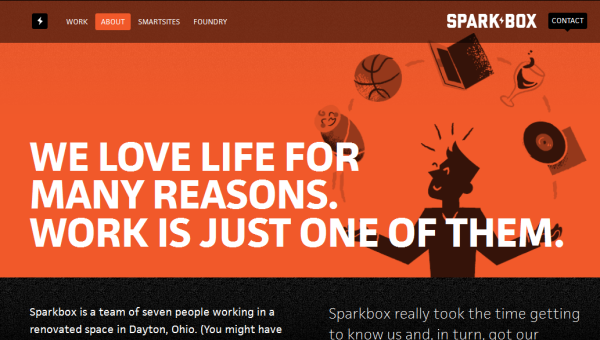 3. orange based web design