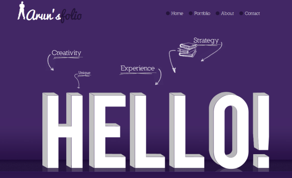 4. purple based web design