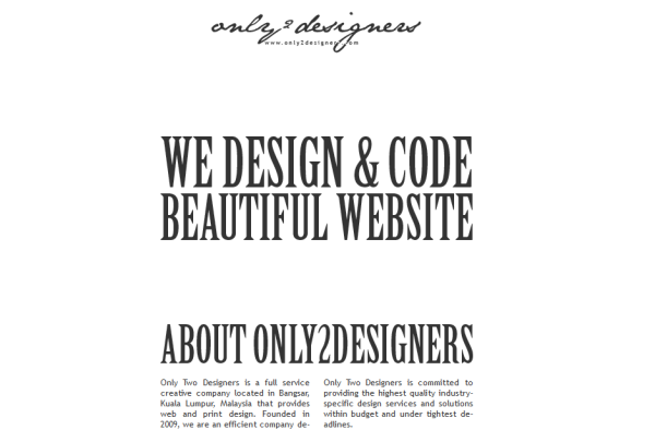 4. white based web design