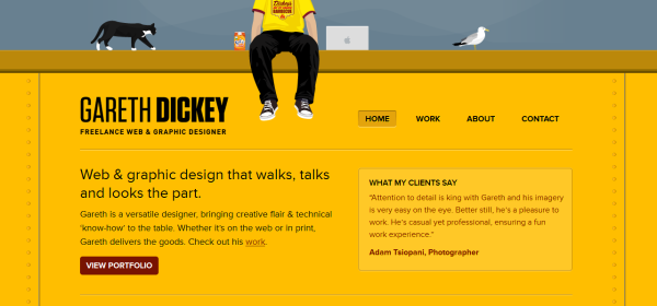 4. yellow based web design