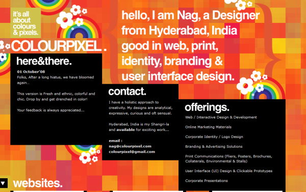 5. orange based web design