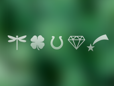 green lucky charms icons interface freebie
