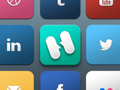 gradient big buttons freebie icons set socialmedia