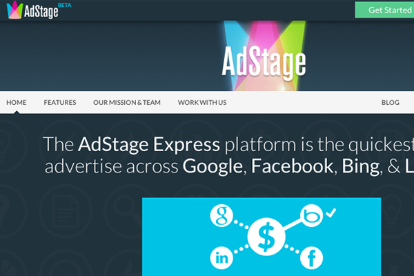 adstage io startup website brand inspiring