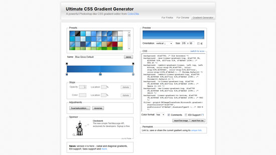 Ultimate CSS Gradient Generator
