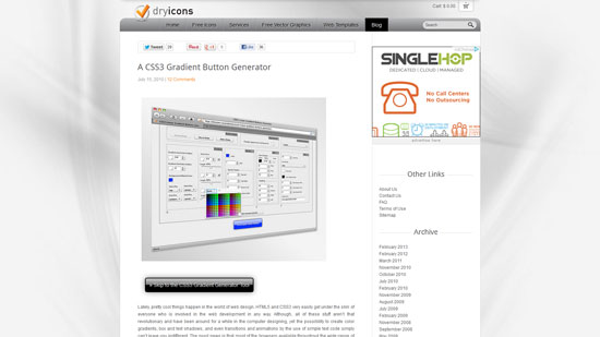 A CSS3 Gradient Button Generator