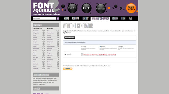 Webfont Generator