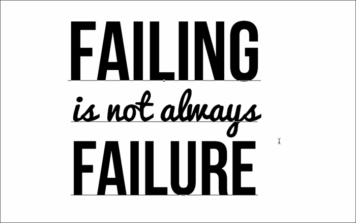 Failing is not always failure text