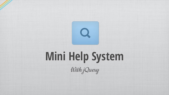 Mini Help System with jQuery