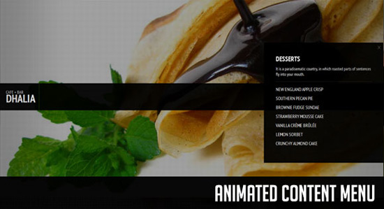 Animated Content Menu with jQuery
