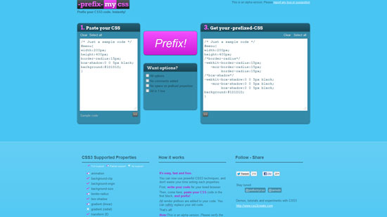 Prefix your CSS3 code