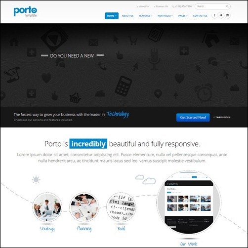 Porto business website template