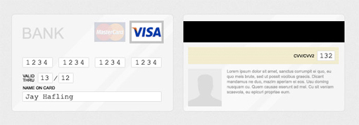 Credit card authorization form PSD sources