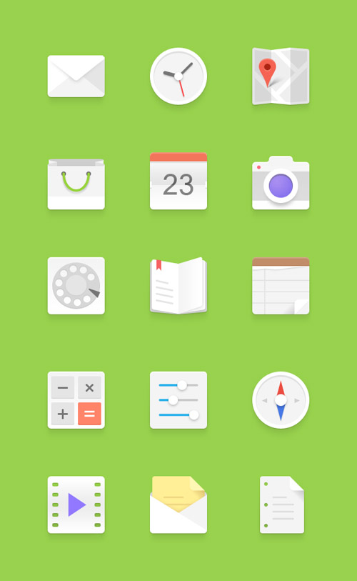 Light Android Flat Icons