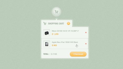 Shopping Cart Dropdown(PSD)