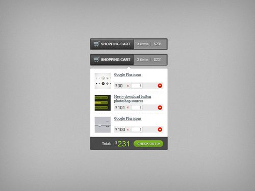 Shopping cart PSD sources