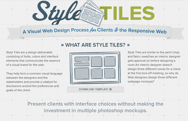 style tiles website homepage tools responsive