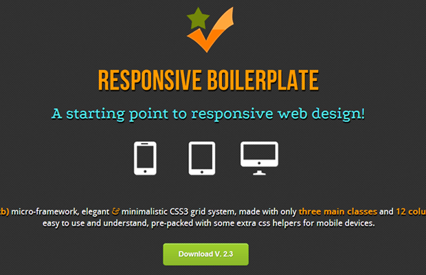 responsive website boilerplate css open source download