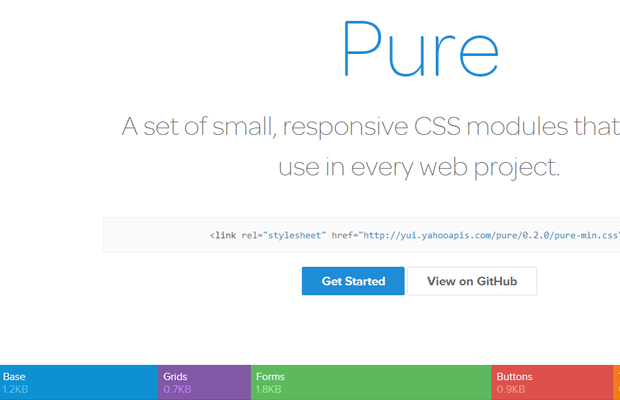 pure css library open source webdev project