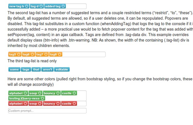 Bootstrap Tags