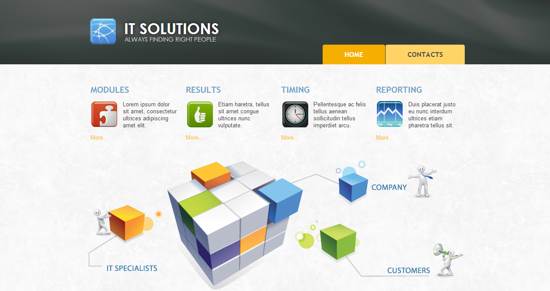 IT  solutions web template