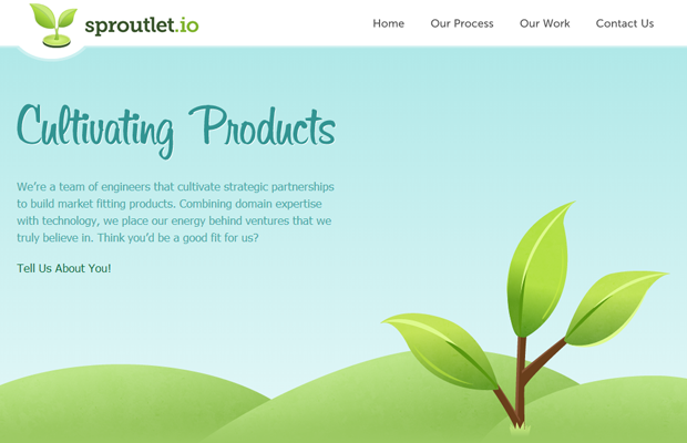 sproutlet io cultivating green website layout