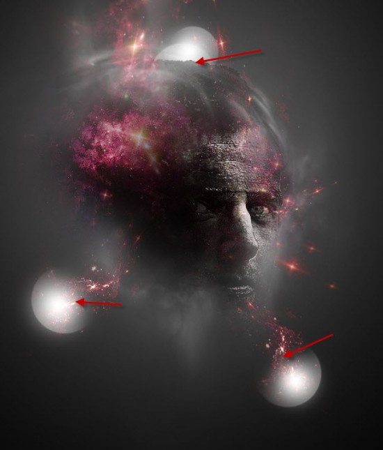 5 dup 550x645 Create Facial Photo Manipulation Surrounded by Electrified Orbs in Photoshop